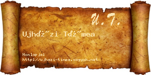 Ujházi Tímea névjegykártya